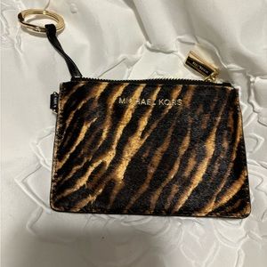 Michael Kors calf hair print card holder